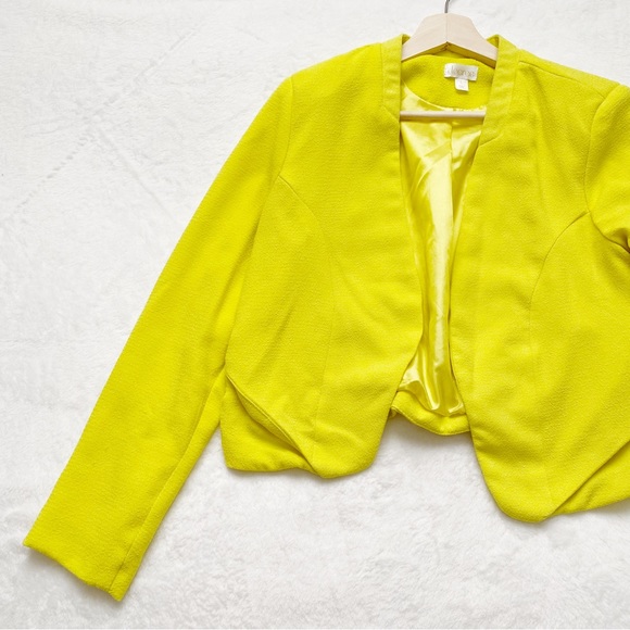 Neon Yellow Cropped Jacket - Picture 3 of 11